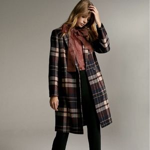 Aritzia Babaton Stedman Cashmere Tartan Coat Large